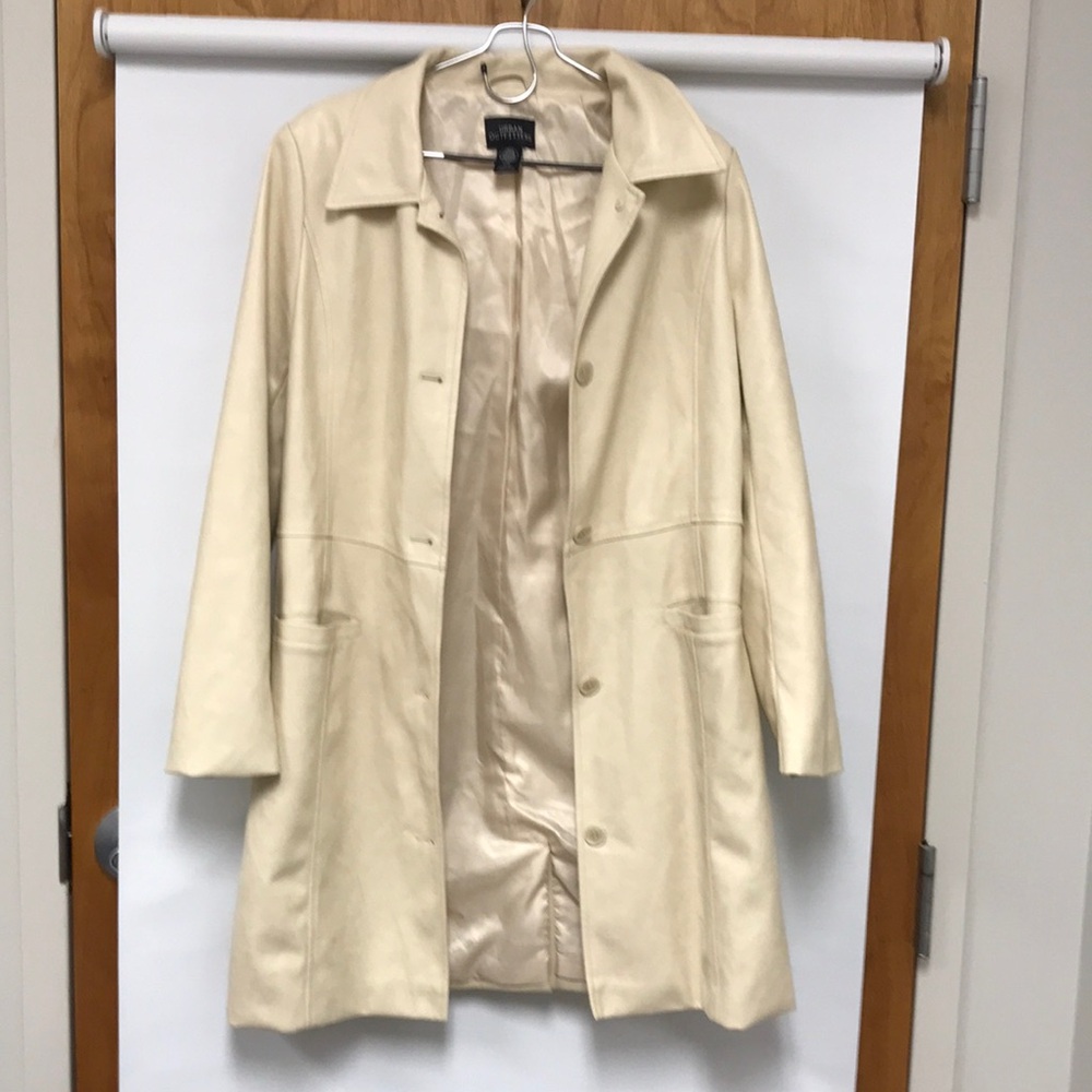 Urban Outfitters Ivory Tessa Neutral Longline Coat